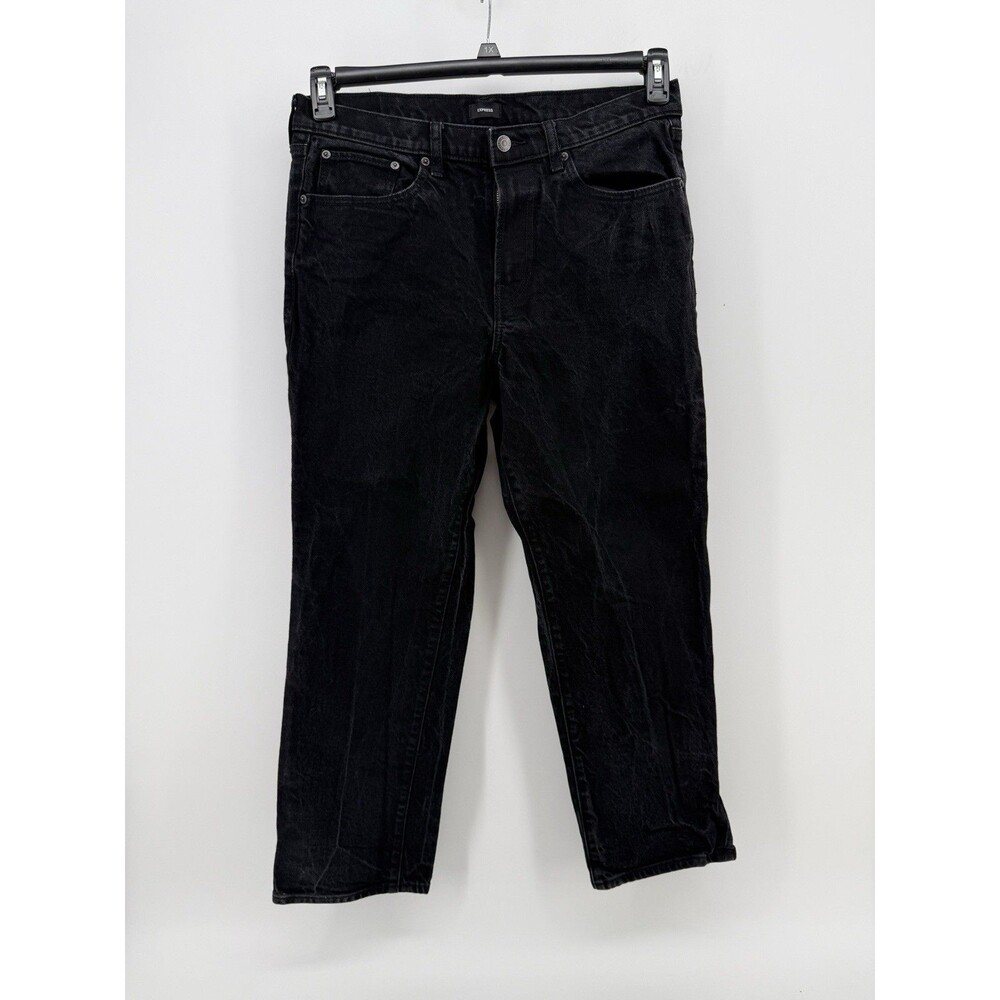Express Jeans 33X30 Mens Black Loose Stretch